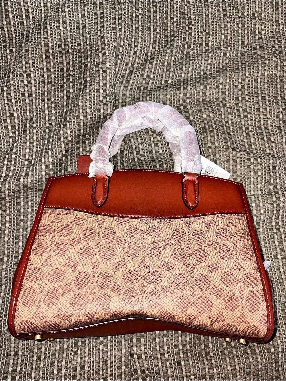 Coach Brooke Carryall Signature Canvas Leather Brown Medium Handbag New with Tag - Picture 2 of 3